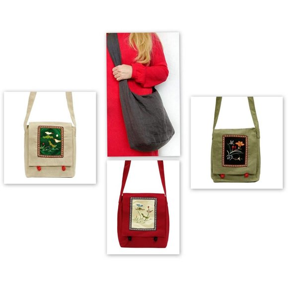 Tigerstars Handmade Red Silk Brocade Bag - Picture 3 of 3